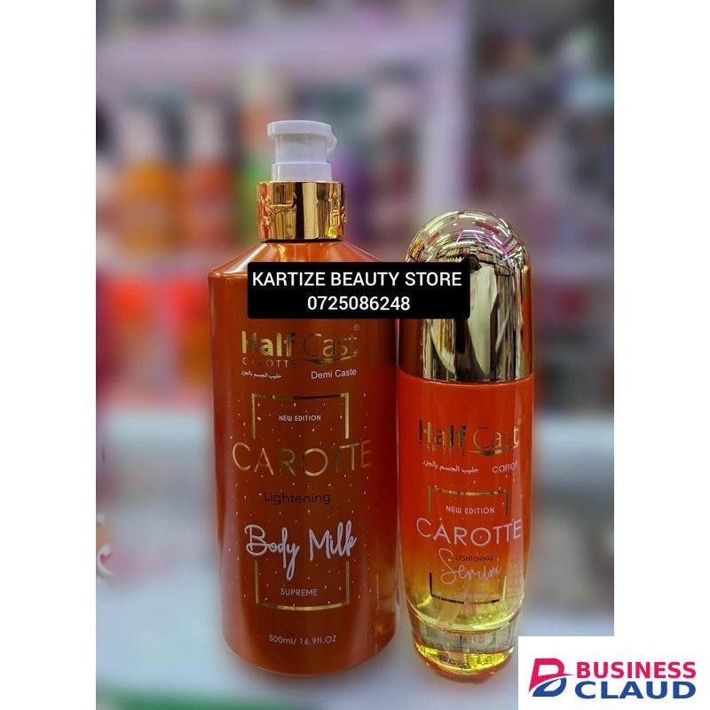 Half Cast Best carrote lightening body milk and serum