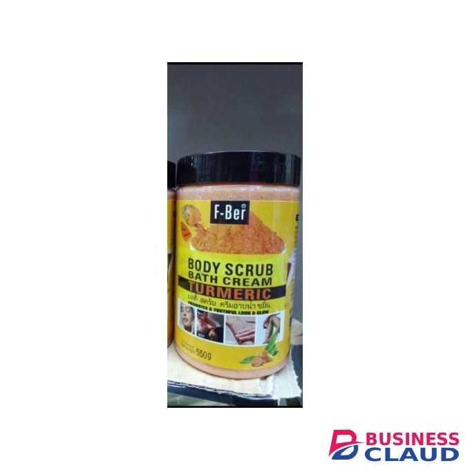 DR MEINAIER F-Ber Body Scrub Bath Cream With Turmeric For Youthful Look & Glow-550g