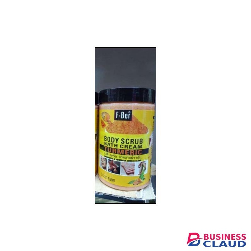 DR MEINAIER F-Ber Body Scrub Bath Cream With Turmeric For Youthful Look & Glow-550g
