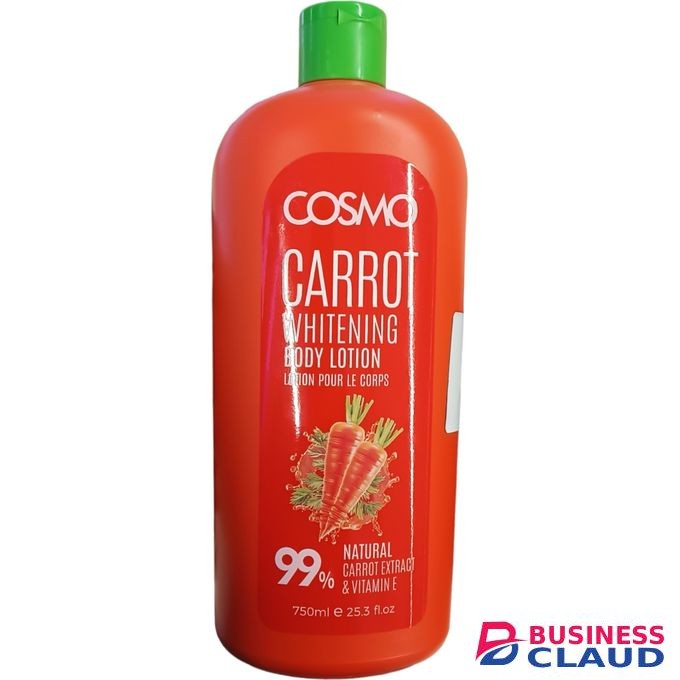 Cosmo Carrot Brightening BODY LOTION 99% Natural Carrot Extract Vitamin E MOISTURIZING SOFTENING SMOOTHING cf