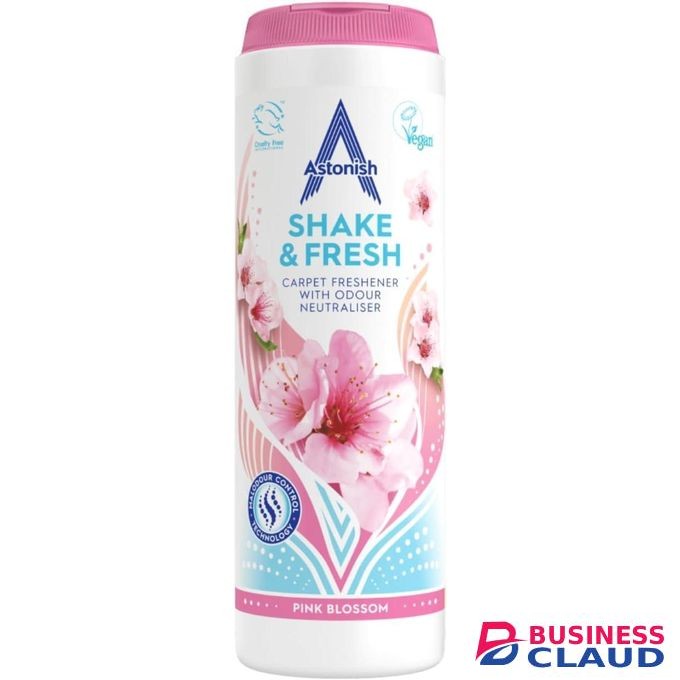 Astonish Shake & Fresh Carpet Freshener, Eliminates Odours, Pink Blossom, 350g