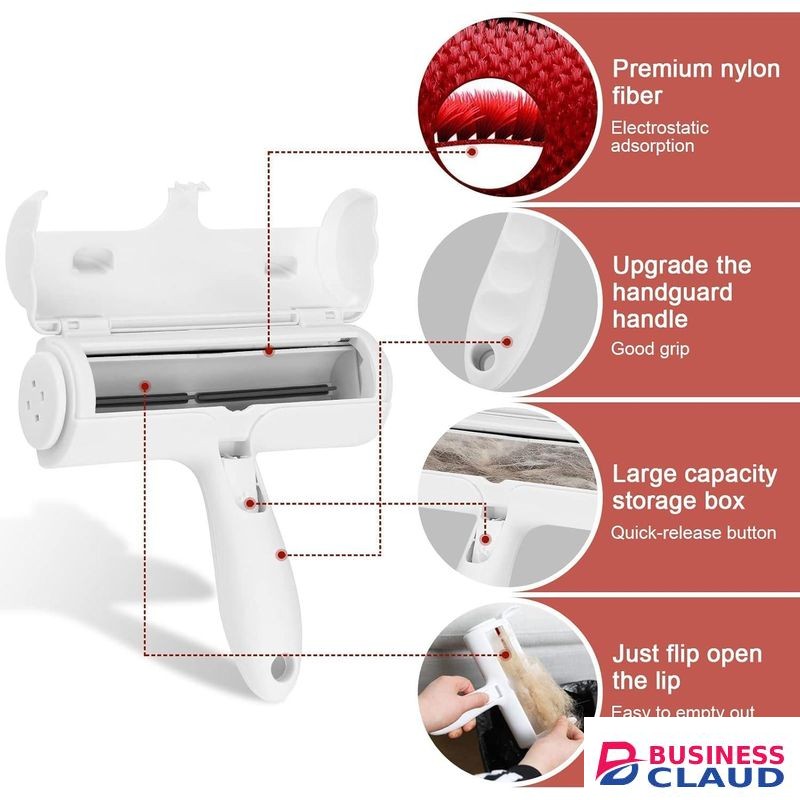 Pet Hair Remover - Reusable Cat and Dog Hair Remover for Furniture, Couch, Carpet, Car Seats and Bedding - Eco-Friendly, Portable, Multi-Surface Lint Roller & Animal Fur Removal Tool