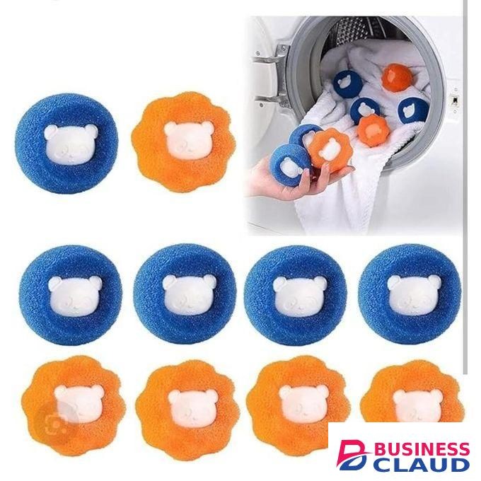 Reusable Pet Hair Remover Laundry Balls Set of 10pcs – Collect Hair, Lint, and Debris in Washing Machine for Cleaner Clothes