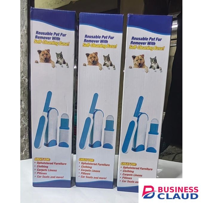 2 in 1 Pet Fur and Lint Remover Brush for Clothes Furniture Bedding Car Seats with Self Cleaning Base Reusable and Eco Friendly Pet Hair Remover Tool for Cats and Dogs