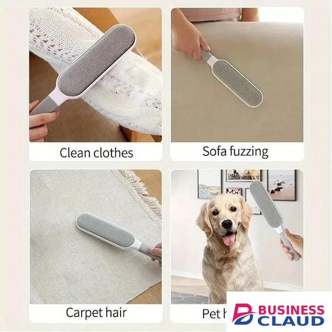 Double-Sided Cleaning Brush for Pet Hair Remover, Lint Brush for Clothes, Furniture, and Carpet - Efficient Lint Roller Alternative, Reusable Fabric & Fur Remover