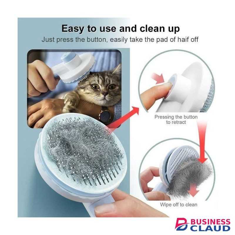 Self Cleaning Cat/Dog/ Pet Grooming Deshedding Hair Removal Brush/Comb