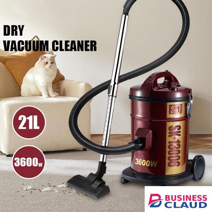 Sokany 3600W Drum Vacuum Cleaner, 21L Tank Dust Capacity, Removable & Washable Filter, Dusting Brush & Crevice Nozzle With Multi Angle Head, Vacuum Cleaner for Home,Office,Garage,Car,Workshop,Pet Hair