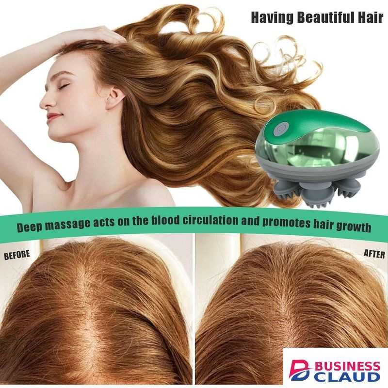 Electric Scalp Massager, Head Massage Scalp with 4 Removable Massage Claws, Rechargeable,Promotes Hair Growth, Relieves Stress, Waterproof, Portable Handheld Head Massager-for pets, cats and Dogs