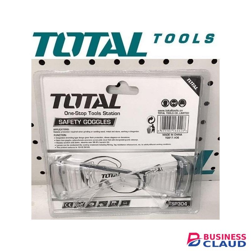 TOTAL Safety Goggles – TOTAL_TSP304 Transparent Safety Glasses