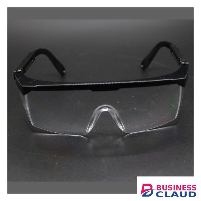 BLACK FRAME CLEAR SAFETY GOGGLES
