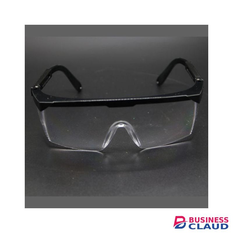 BLACK FRAME CLEAR SAFETY GOGGLES