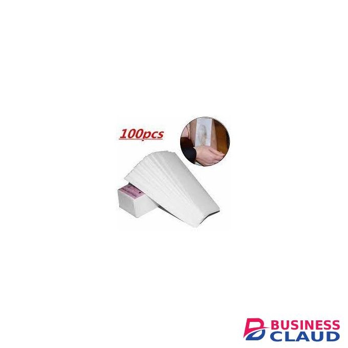 Depilatory Paper,100 Sheet Hair Removal Wax Paper Strips ,Disposable Professional Hair Removal Tool Non-woven Waxing Strips,7.9’’ x 2.8’’