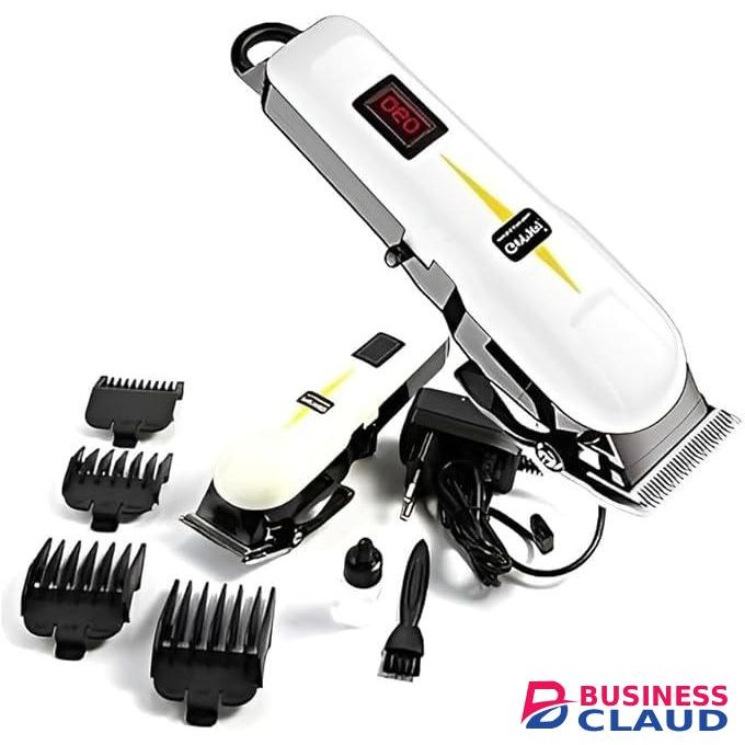 Geemy Professional Cordless Rechargeable Hair Trimmer Clipper Shaving Machine Kinyozi With Battery LCD Display