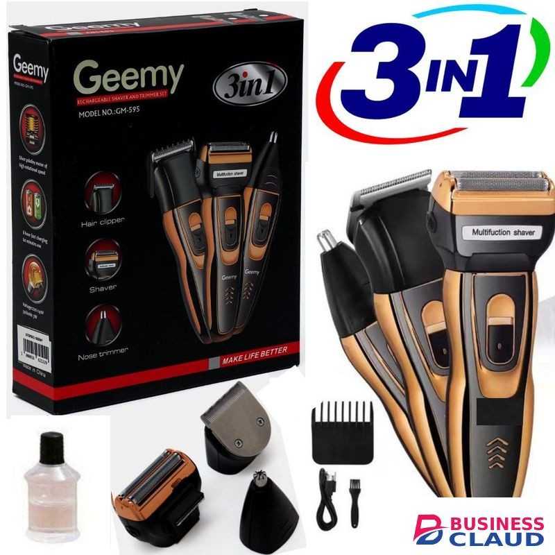 Geemy Affordable Barber Shaving Machine-Kinyozi // Shaver // Kinyozi // Best Kinyozi // BEST Rechargeable Smoother Hair Shaving Machine, Shaver- 3 In 1 .