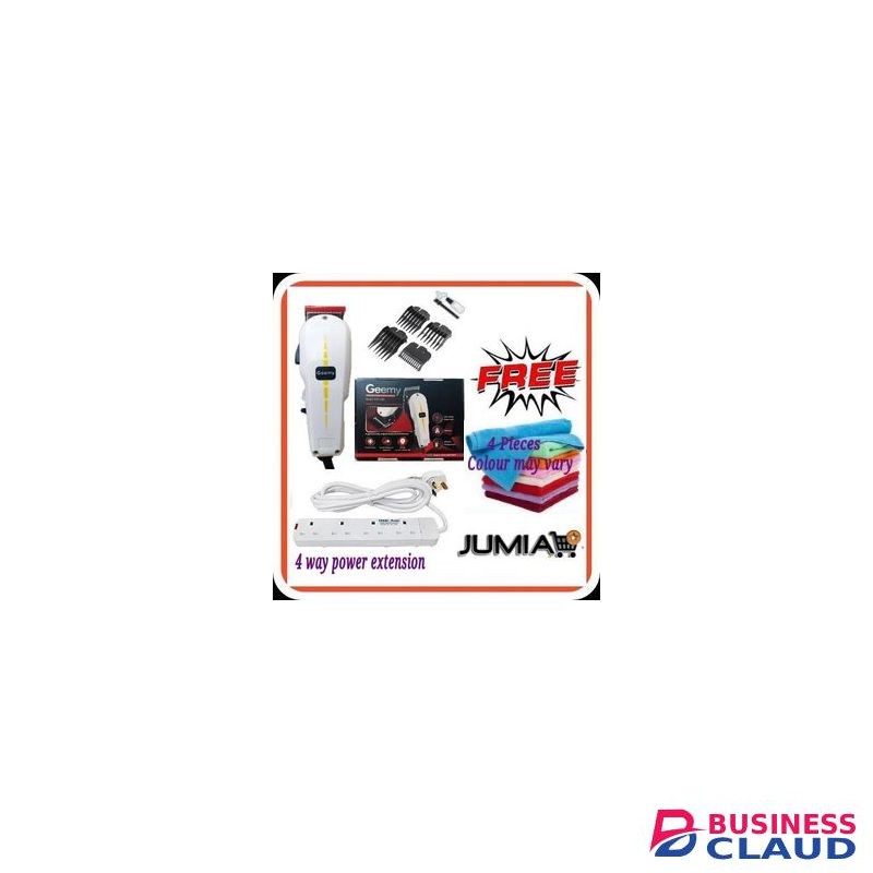 Geemy Affordable Barber Shaving Machine-Kinyozi + Free Best 4 Way Power Extension & Face Towels