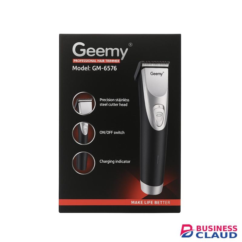 Geemy GM-6576 Professional Hair Trimmer – Stainless Steel Blade, Rechargeable, Easy Grooming