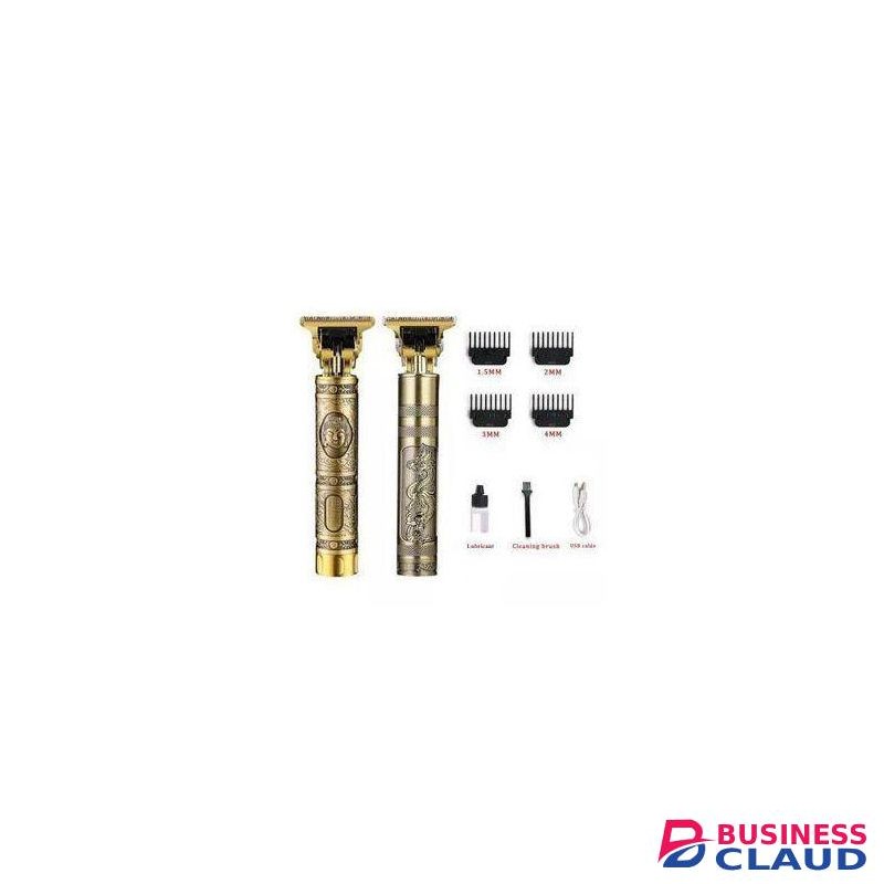 Vintage Proffesional heavy duty hair clipper usb rechargeable Time Professional Golden Dragon Metal Rechargeable Electric Hair Clipper Trimmer Machine
