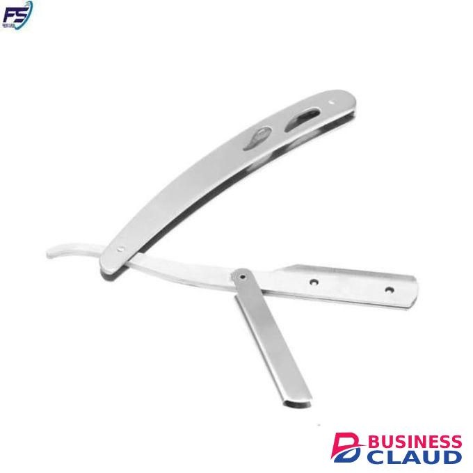 Razor Holder Men Shaving Holder Haircut Tool Stainless Steel Barber Straight Razor Shavette Razor Foldable Straight Edge Razor Classic Barber Razor Professional Shaving Razor