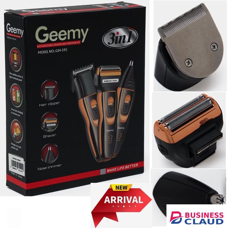 Geemy New Affordable Barber Shaving Machine-Kinyozi // Shaver // Kinyozi // Best Kinyozi // BEST Rechargeable Smoother Hair Shaving Machine, Shaver- 3 In 1 FOR KINYOZI BUSINESS..