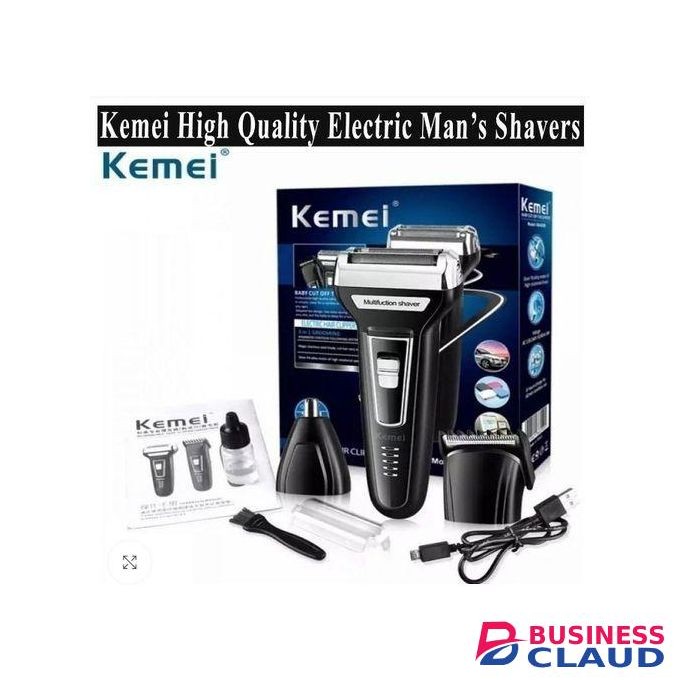 Kemei 3 In 1 Rechargeable Nose Beard Ear Sideburns Hair Trimmer