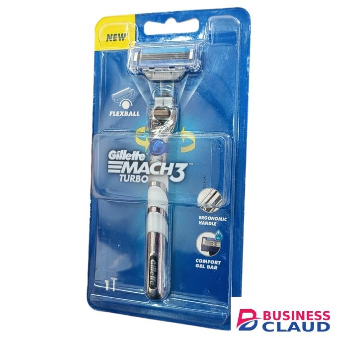 Gillette Mach 3 Turbo With FLEXBALL & ERGONOMIC HANDLE jm