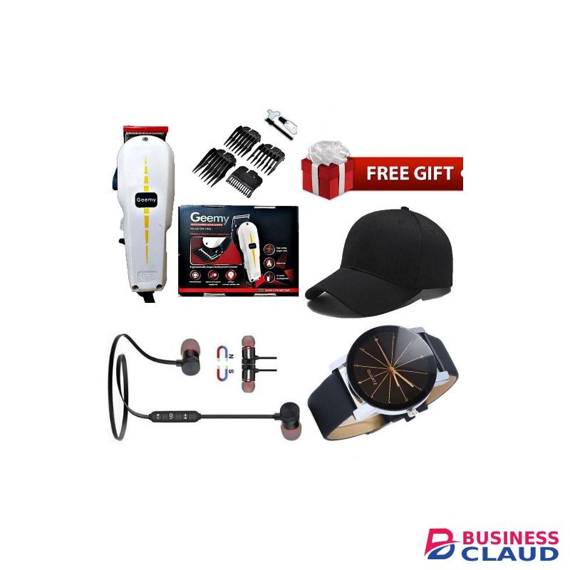 Geemy Professional Hair Shaving Machine(Haircut) Trimmer- Kinyozi + Bonus