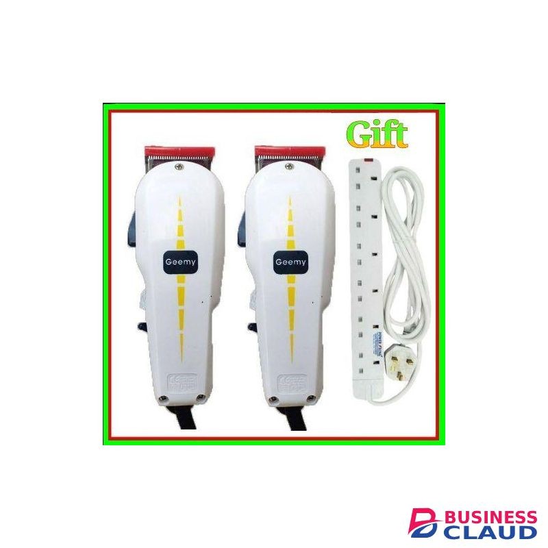 Geemy 2 PROFESSIONAL HAIR/SHAVING MACHINE/KINYOZI - WHITE + GIFT.