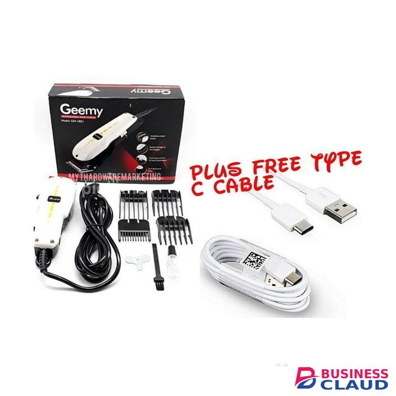 Geemy Original Electric Hair Barber/Kinyozi Machine Plus Type C Cable