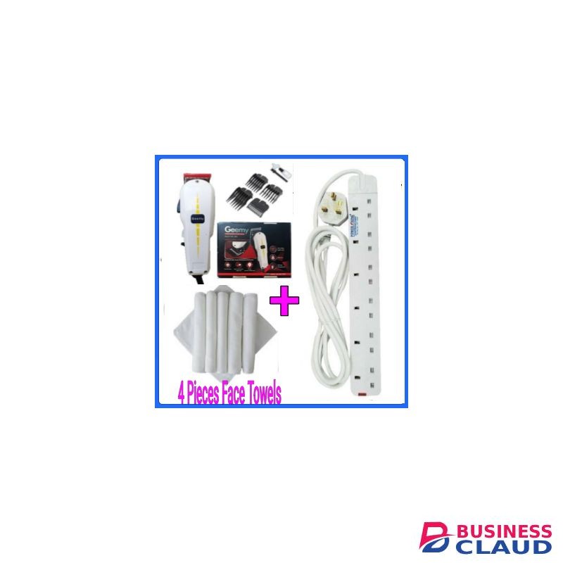 Geemy professional Balding hair cut Clean kinyozi machine shaver - New Professional Hair Pro Shaving Machine/kinyozi + Face Towel & 6 Way Power Extension Cable