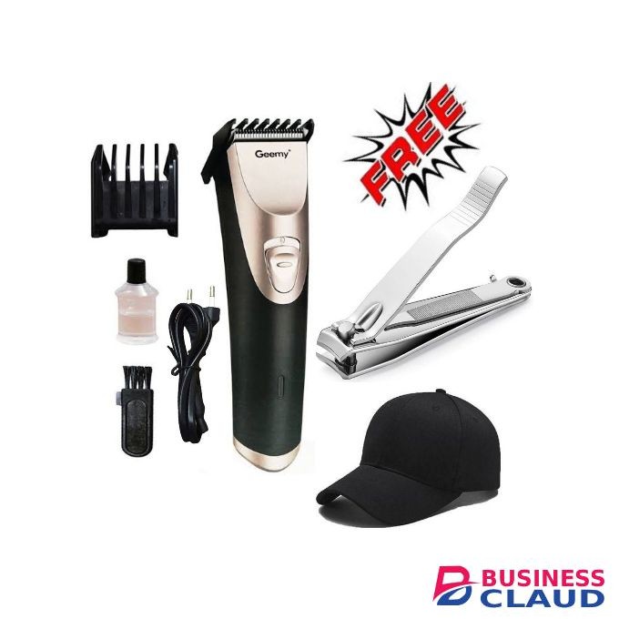 Geemy Personal Rechargeable Hair Trimmer/Clipper/Shaving Machine + Free Cap & Nail Cutter