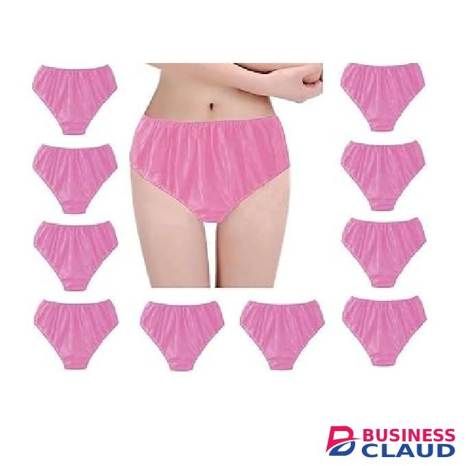 100%, 40G Nonwoven,Disposable Womens Underwear 10Pcs/Pack Pink