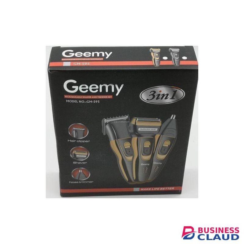 Geemy Vintage New Pro 3 In 1 Rechargeable Hair Grooming Kit/Shaving Machine - Adult