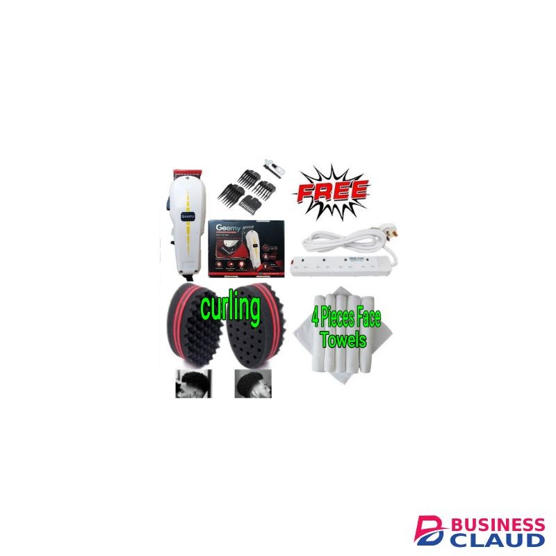 Geemy New Professional Hair Pro Shaving Machine/kinyozi + Free 4-Way Gift + 4 Face Towels & Curling Spony