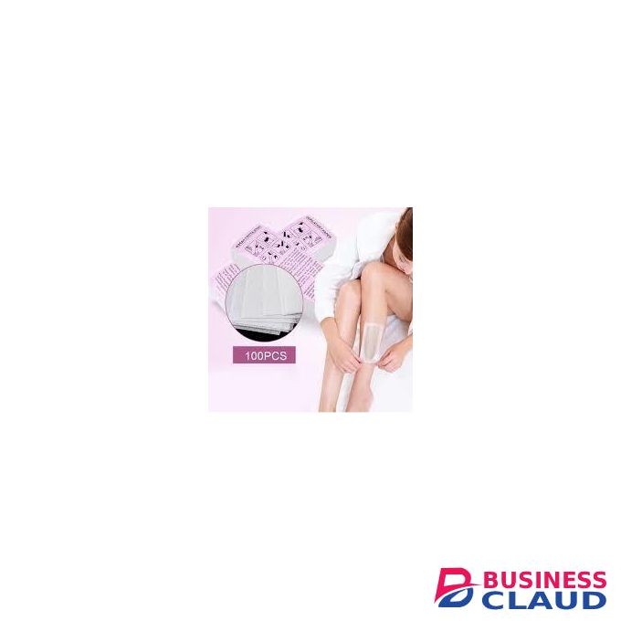 Depilatory Paper,100 Sheet Hair Removal Wax Paper Strips
