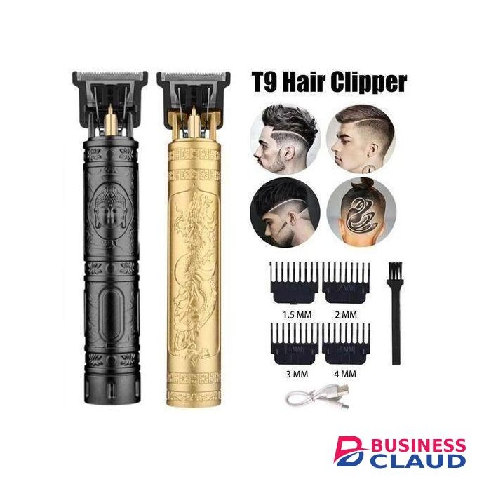 Rechargeable Cordless Hair Shaving Machine Beard Trimmer Clipper Electric Shaving Machine with 4 Comb guides - Black
