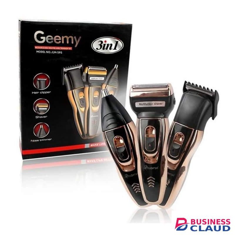 Trimmer for Men All in One - 3 in 1 Rechargeable Grooming Kit for Men – Beard Trimmer, Hair Clipper, and Nose Trimmer – Corded and Cordless Trimmers for Man - Black