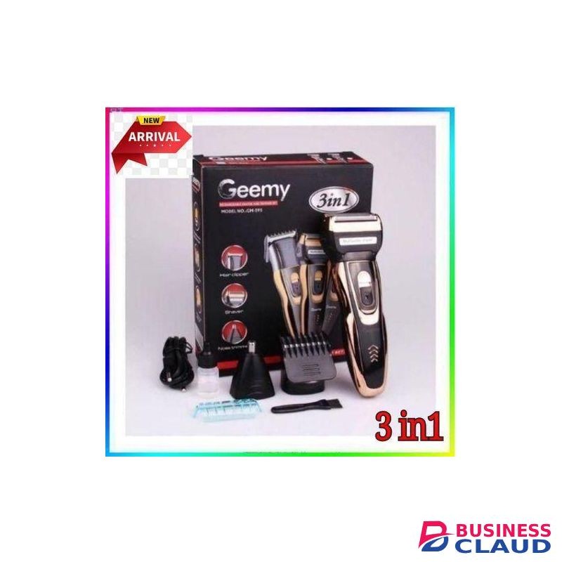 Geemy High Quality Rechargeable Smoother Hair Shaving Machine, Shaver- 3 In 1 FOR KINYOZI BUSINESS
