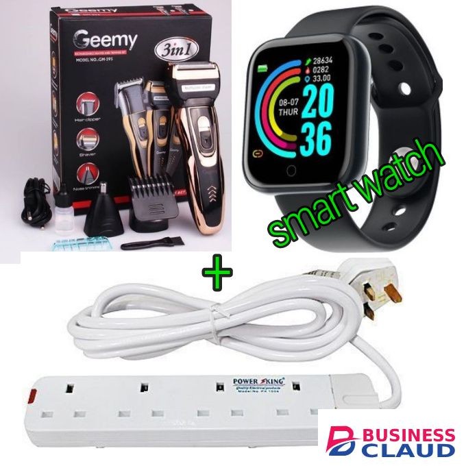 Geemy Shaving Machine 3 In 1 Smoother +Free Smartwatch