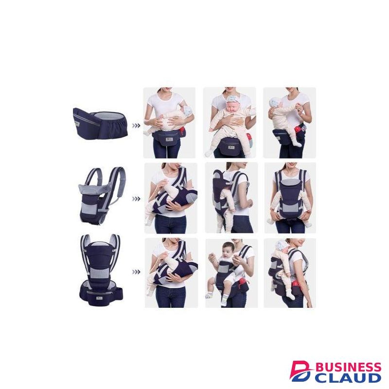 Baby Carrier, Multifunctional Ergonomic Baby Carrier For 0-36 Months, All-in-One Child Carrier With Hip Seat, Adjustable Seat, Baby Carrier With 6 Carrying Positions For Infants (Dark Blue