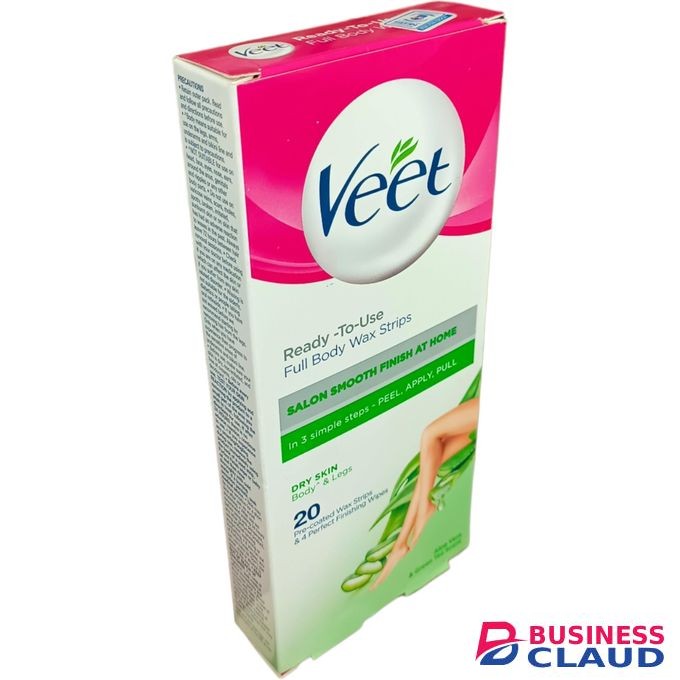 Veet Dry Skin FULL BODY WAX STRIPS Body & Legs Ready to Use ALOE VERA pp