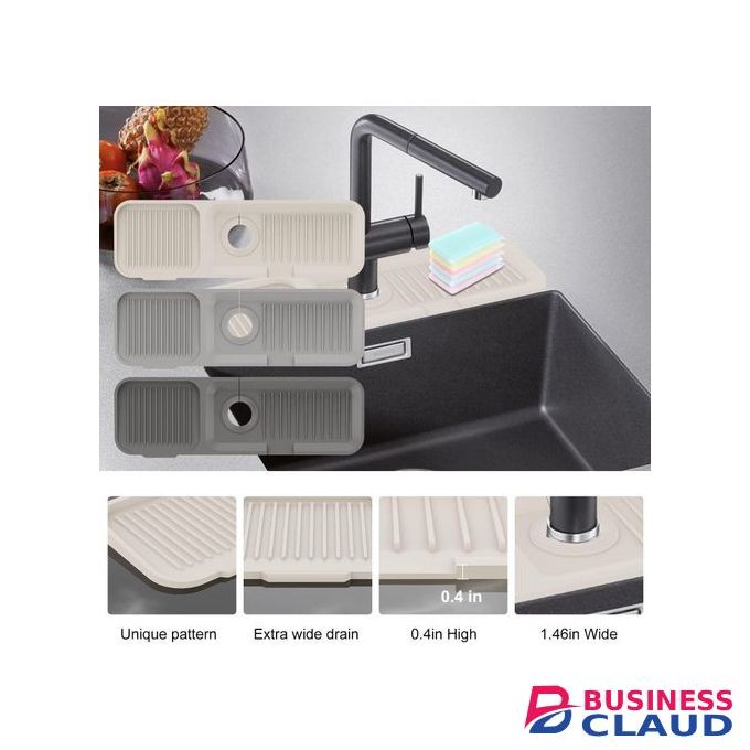 2 In 1 Faucet Silicon Splash Guard Protector Drip Catcher Soap Dish