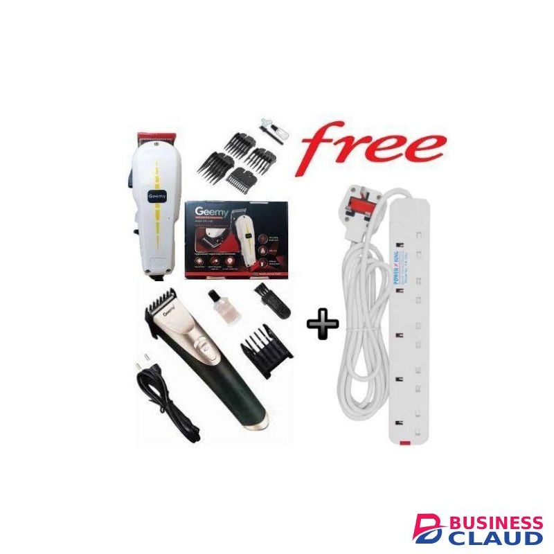 Geemy NEW ARRIVAL: PROFESSIONAL ELECTRIC HAIR SHAVING KINYOZI MACHINE + FREE CORDLESS RECHARGEABLE SCHOOL CUT SHAVER TRIMMER & 5-WAY POWER EXTENSION CABLE – IDEAL FOR KINYOZI BUSINESS, HOME USE, STUDENTS, AND ADULTS