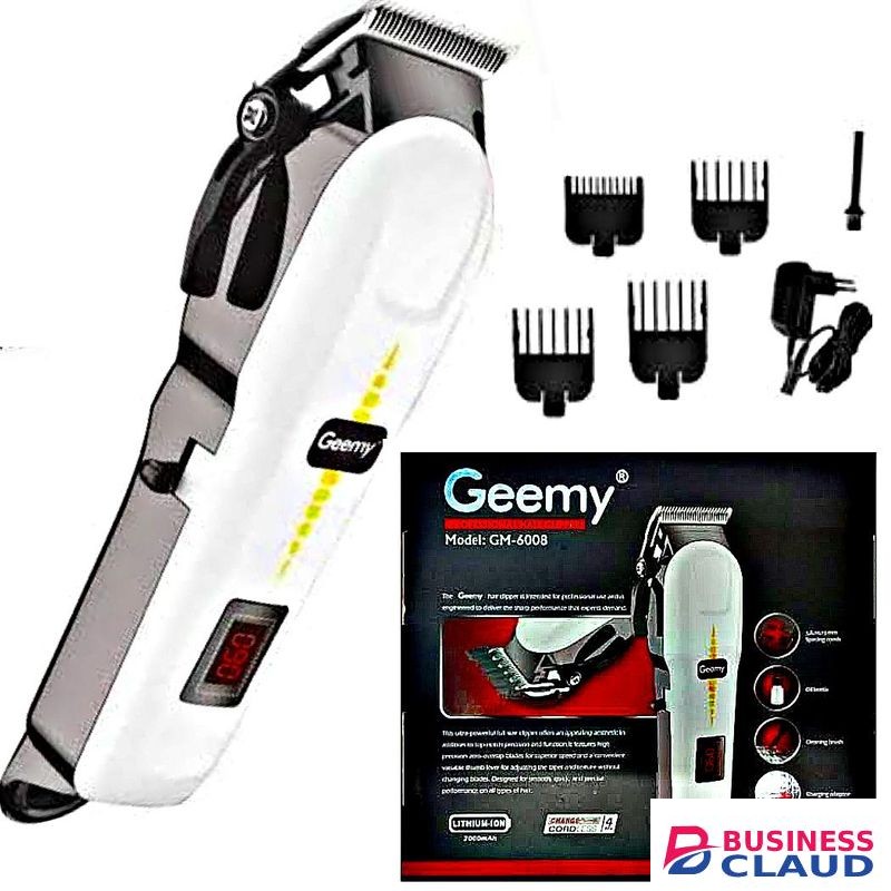Geemy Electric Salon & Kinyozi Hair Trimmer Rechargeable Professional Cordless Wireless Hair & Beard Trimmer With Indicator