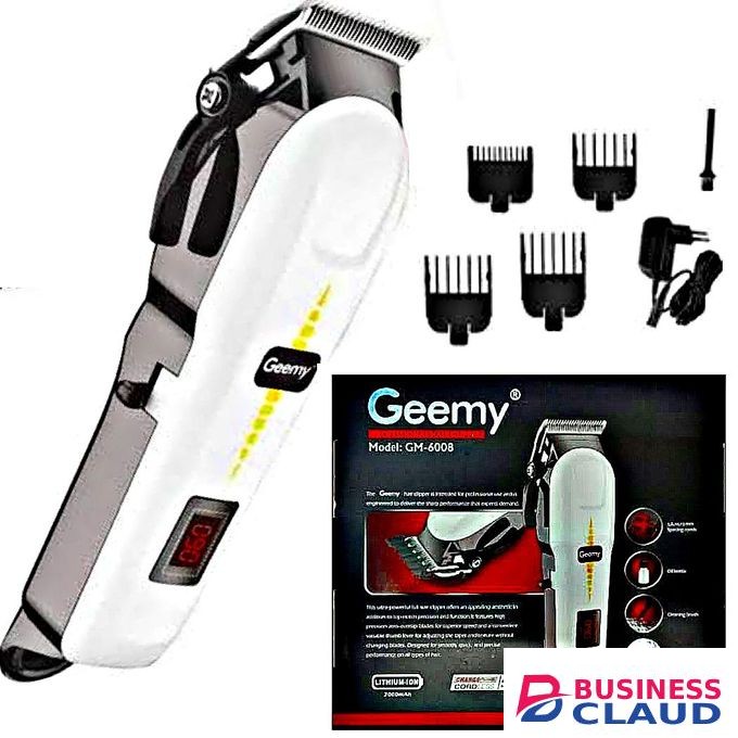 Geemy Electric Salon & Kinyozi Hair Trimmer Rechargeable Professional Cordless Wireless Hair & Beard Trimmer With Indicator
