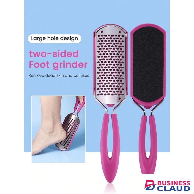 Double-Sided Foot File Callus Remover – Pink Pedicure Rasp For Smooth Feet