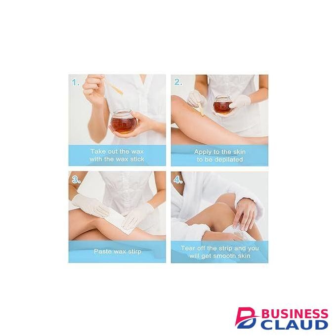 Wooden Waxing Spatula / Tongue Depressor 100 PCS + Depilatory Wax Strips & Hair Removal Non-woven Strips-100pcs Strips