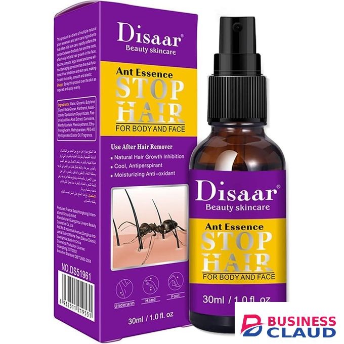 Disaar Stop Hair Ant Essence For Body and Face Essence Hair Inhibitor Stop Hair Growth Body Face Hand Foot Underarm Moisturizing Anti-Oxidant 30ml