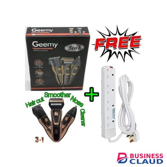 Geemy Shaving Machine 3 In 1 Smoother,Nose +Free 4 Way Extension