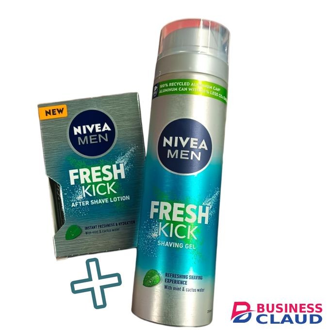 Beauty Fresh Kick AFTER SHAVE LOTION + SHAVING GEL Instant Freshness Hydration Mint & Cactus Water Nıvea