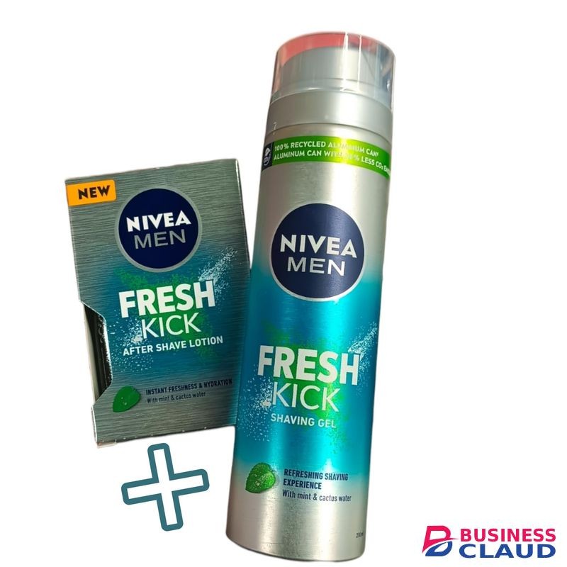 Beauty Fresh Kick AFTER SHAVE LOTION + SHAVING GEL Instant Freshness Hydration Mint & Cactus Water Nıvea